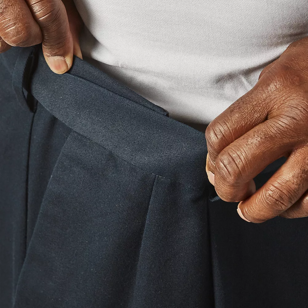 Big & Tall Haggar Work To Weekend Classic-Fit Pleated Expandable Waist Pants 6 Big & Tall Haggar Work To Weekend Classic-Fit Pleated Expandable Waist Pants - Image 4
