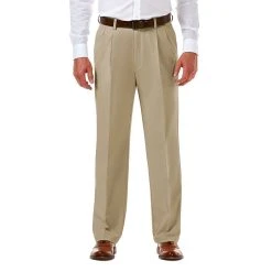 Men's Haggar® Cool 18® PRO Classic-Fit Wrinkle-Free Pleated Expandable Waist Pants