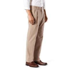Men's Dockers® Stretch Easy Khaki Classic-Fit Pleated Pants -Haggar Sales 2748163 ALT2
