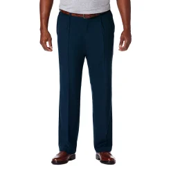 Big & Tall Haggar® Cool 18® PRO Classic-Fit Wrinkle-Free Pleated Expandable Waist Pants