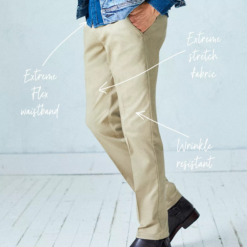 Men's Lee® Performance Series Extreme Comfort Khaki Relaxed-Fit Flat-Front Pants 8 Men's Lee® Performance Series Extreme Comfort Khaki Relaxed-Fit Flat-Front Pants - Image 6