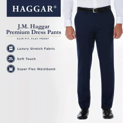 Men's J.M. Haggar Premium Slim-Fit 4-Way Stretch Flat-Front Dress Pants -Haggar Sales 2960200 ALT3