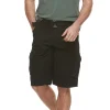 Men's RawX Regular-Fit Belted Cargo Shorts -Haggar Sales 3217036 Black