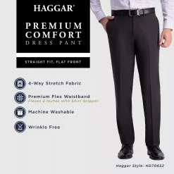 Men's Haggar® Premium Comfort Straight-Fit Flat-Front Dress Pants 13 Men's Haggar® Premium Comfort Straight-Fit Flat-Front Dress Pants -Haggar Sales 3562347 ALT6