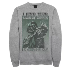 Licensed Character Men's Star Wars Darth Vader "Lack Of Green" Sweatshirt