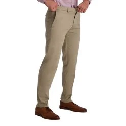 Men's Haggar® Iron Free Premium Khaki™ Straight-Fit Flat Front Perfect Fit Waistband Casual Pant 12 Men's Haggar® Iron Free Premium Khaki™ Straight-Fit Flat Front Perfect Fit Waistband Casual Pant -Haggar Sales 3716820 ALT5