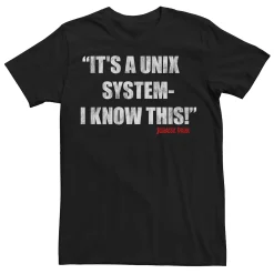 Licensed Character Men's Jurassic Park It's A Unix System Quote Tee