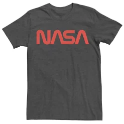 Licensed Character Men's NASA Simple Red Text Logo Tee