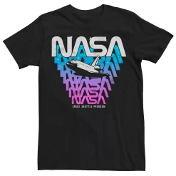 Licensed Character Men's NASA Space Shuttle Snail Effect Tee