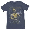 Men's Star Wars C-3PO Galaxy Graphic Tee 1 Men's Star Wars C-3PO Galaxy Graphic Tee -Haggar Sales 4131563 Navy Heather