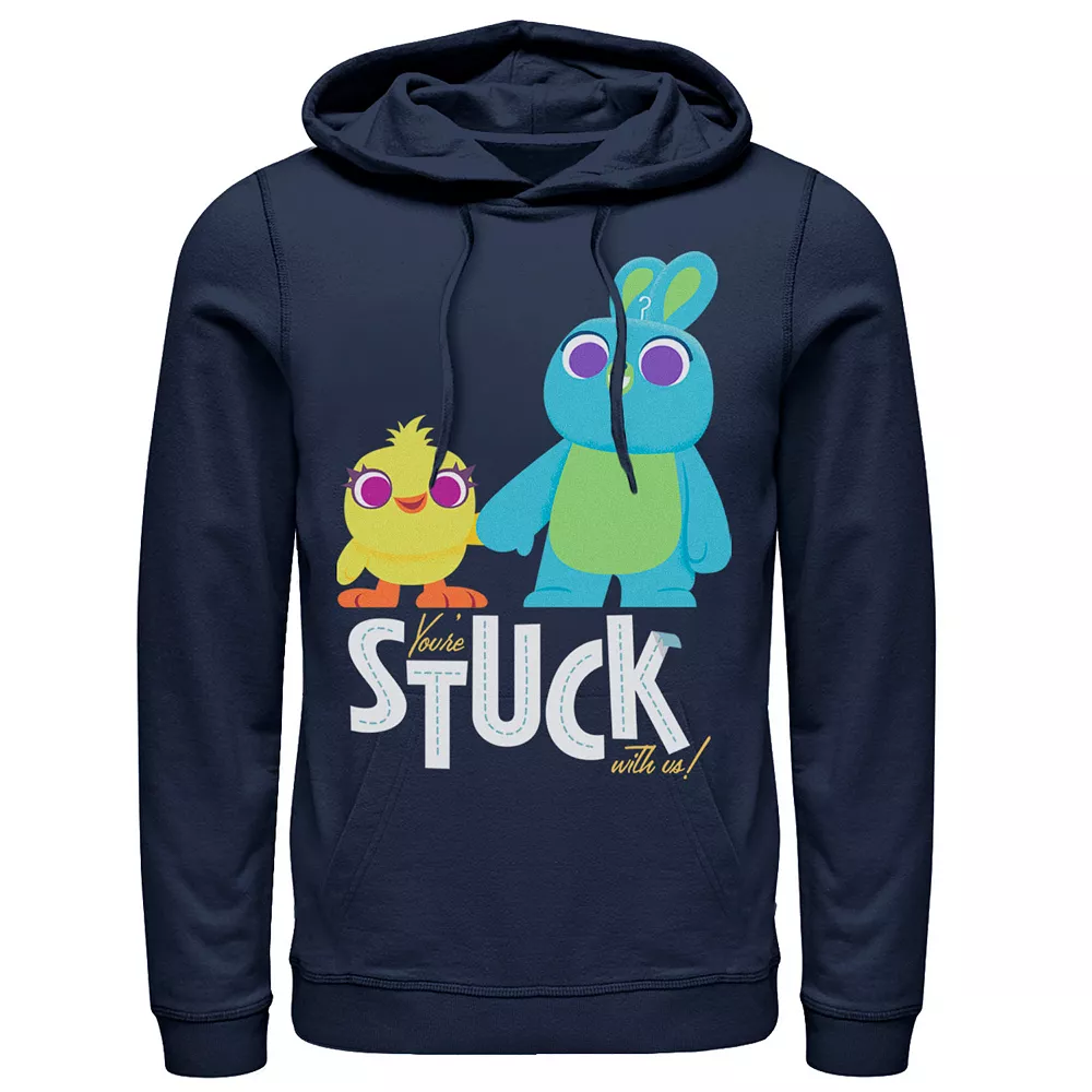 Men's Disney / Pixar Toy Story 4 Ducky & Bunny Stuck With Us Pullover Hoodie 3 Men's Disney / Pixar Toy Story 4 Ducky & Bunny Stuck With Us Pullover Hoodie