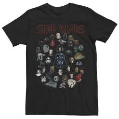 Men's Star Wars Character Collage Circle Logo Tee