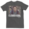 Licensed Character Men's Jurassic World Clever Girl Owen Movie Still Graphic Tee -Haggar Sales 4245115 Charcoal