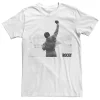 Licensed Character Men's Rocky Fist Raise Grey Scale Movie Poster Graphic Tee -Haggar Sales 4245259