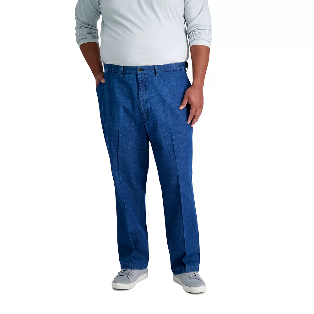 Big & Tall Haggar® Work To Weekend® Flat-Front Denim Pants 3 Big & Tall Haggar® Work To Weekend® Flat-Front Denim Pants