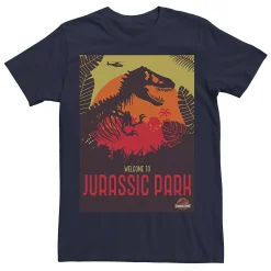 Licensed Character Men's Jurassic Park Welcome T-Rex Sunset Tee