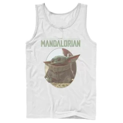 Men's Star Wars The Mandalorian The Child Circle Portrait Tank