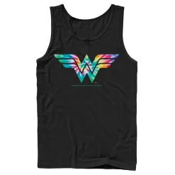 Men's DC Comics Wonder Woman Tie Dye Logo Tank