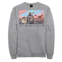 STAR WARS Men's The Mandalorian Colorful Poster Sweatshirt