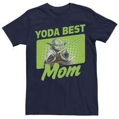 Men's Star Wars Yoda Best Mom Yoda Cartoon Portrait Tee