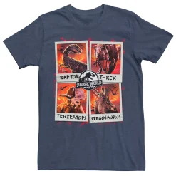 Licensed Character Men's Jurassic World Two Dino Vacation Polaroids Tee