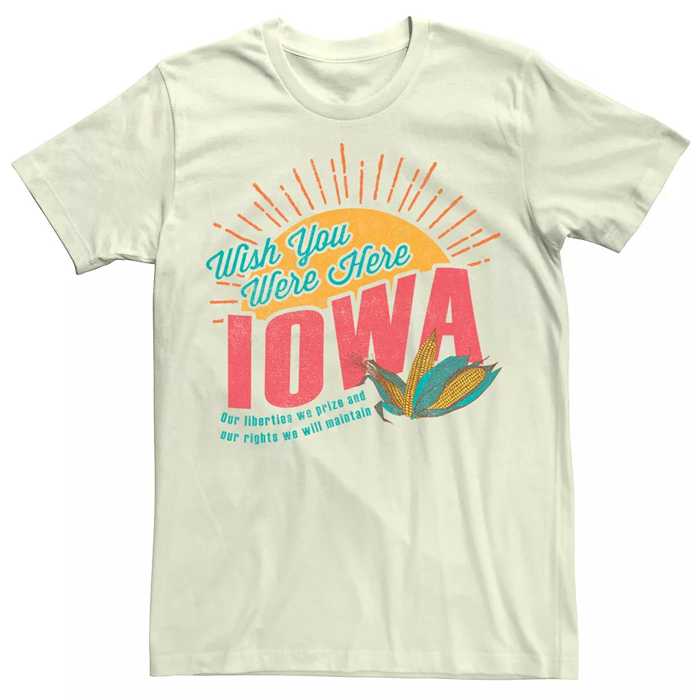 Licensed Character Men's Iowa Wish You Were Here Tee 3 Licensed Character Men's Iowa Wish You Were Here Tee