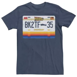 Licensed Character Men's Back To The Future Retro License Plate Tee