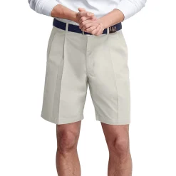 Men's Lands' End Classic-Fit 9-inch Pleated No-Iron Chino Shorts -Haggar Sales 4545450 ALT2