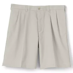 Men's Lands' End Classic-Fit 9-inch Pleated No-Iron Chino Shorts