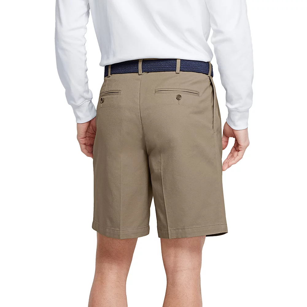 Men's Lands' End Comfort Waist 9-inch No-Iron Pleated Chino Shorts 4 Men's Lands' End Comfort Waist 9-inch No-Iron Pleated Chino Shorts - Image 2