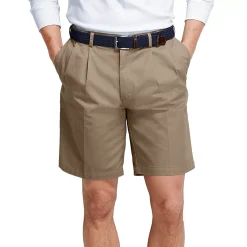 Men's Lands' End Comfort Waist 9-inch No-Iron Pleated Chino Shorts 11 Men's Lands' End Comfort Waist 9-inch No-Iron Pleated Chino Shorts -Haggar Sales 4545456 ALT3