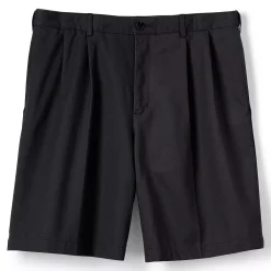 Men's Lands' End Comfort Waist 9-inch No-Iron Pleated Chino Shorts 12 Men's Lands' End Comfort Waist 9-inch No-Iron Pleated Chino Shorts -Haggar Sales 4545456 ALT4