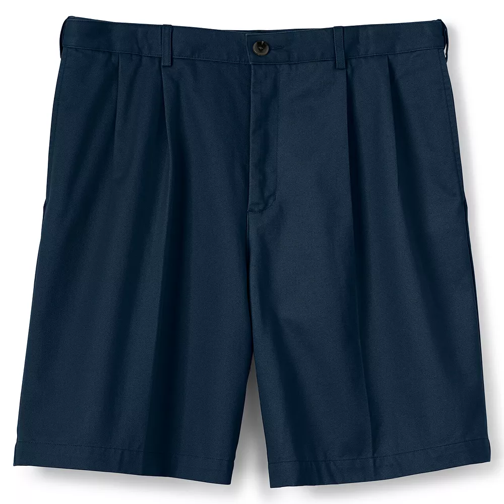 Men's Lands' End Comfort Waist 9-inch No-Iron Pleated Chino Shorts 3 Men's Lands' End Comfort Waist 9-inch No-Iron Pleated Chino Shorts