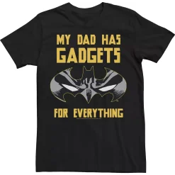 Licensed Character Men's DC Comics Batman My Dad Has Gadgets For Everything Tee