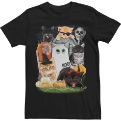 Licensed Character Big & Tall Halloween Cats Holiday Humor Tee