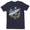 Licensed Character Men's Disney Lilo & Stitch Surfing Tropical Circle Portrait Tee -Haggar Sales 4844472