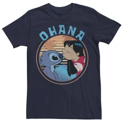 Licensed Character Men's Disney Lilo & Stitch Ohana Portrait Tee