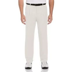 Men's Grand Slam Classic-Fit DriFlow Double-Pleated Expandable Waistband Performance Golf Pants