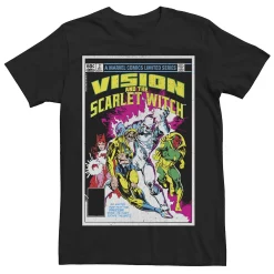 Men's Marvel Vision And The Scarlet Witch Can't Escape The Past Tee