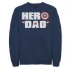 Men's Marvel Father's Day Captain America Shield Hero Dad Logo Sweatshirt -Haggar Sales 5047825