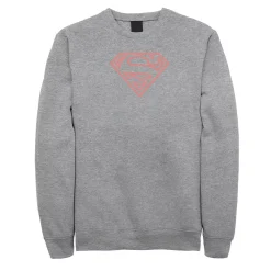 Licensed Character Men's DC Comics Superman Red Line Art Logo Sweatshirt