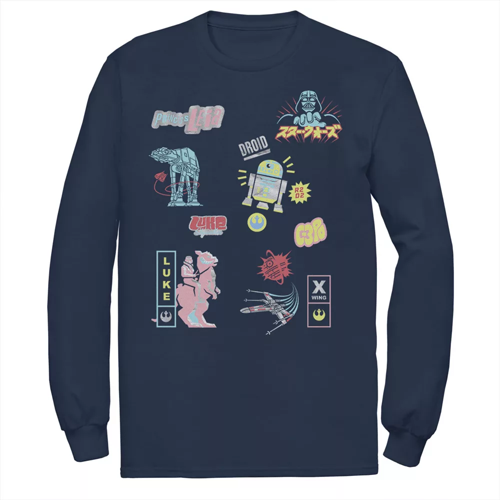 Licensed Character Men's Star Wars Icon Glitch Array Tee 3 Licensed Character Men's Star Wars Icon Glitch Array Tee