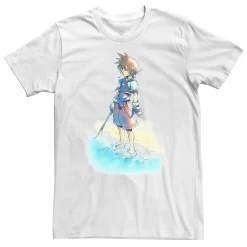 Licensed Character Big & Tall Disney Kingdom Hearts Sora Beach Sketch Tee