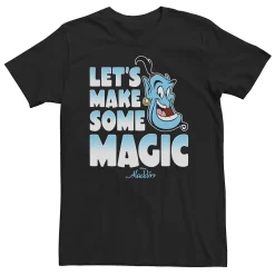 Licensed Character Big & Tall Disney Aladdin Genie Let's Make Some Magic Gradient Text Tee