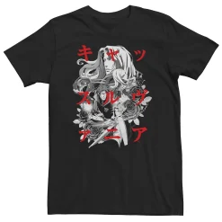 Licensed Character Big & Tall Castlevania Group Shot Kanji Overlay Tee