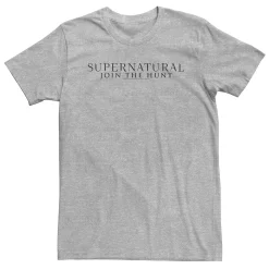 Licensed Character Big & Tall Supernatural Join The Hunt Simple Text Tee