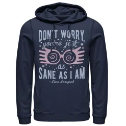 Licensed Character Mens Harry Potter Luna You're Just As Sane As I Am Quote Hoodie