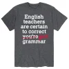 Licensed Character Men's English Teachers Grammer Tee -Haggar Sales 5236329 Gray