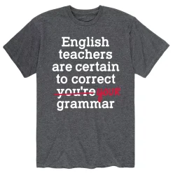 Licensed Character Men's English Teachers Grammer Tee