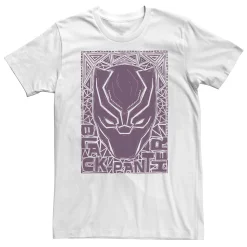 Big & Tall Marvel Black Panther Mask Woodcut Portrait Tee
